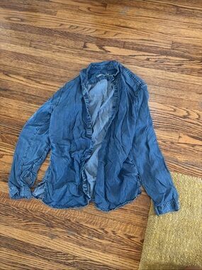 GAP Washed Blue Denim Shacket